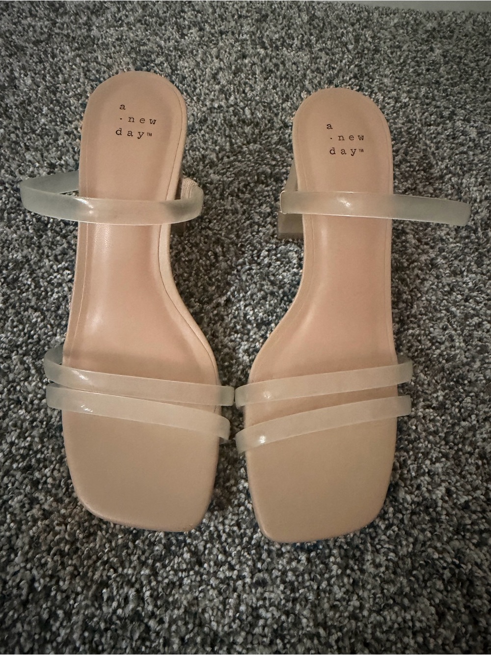 Target a.new.day Clear Strap Nude Slide Sandals